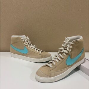Nike Blazer Mid 77 Desert Ore Light Aqua Men’s Shoes